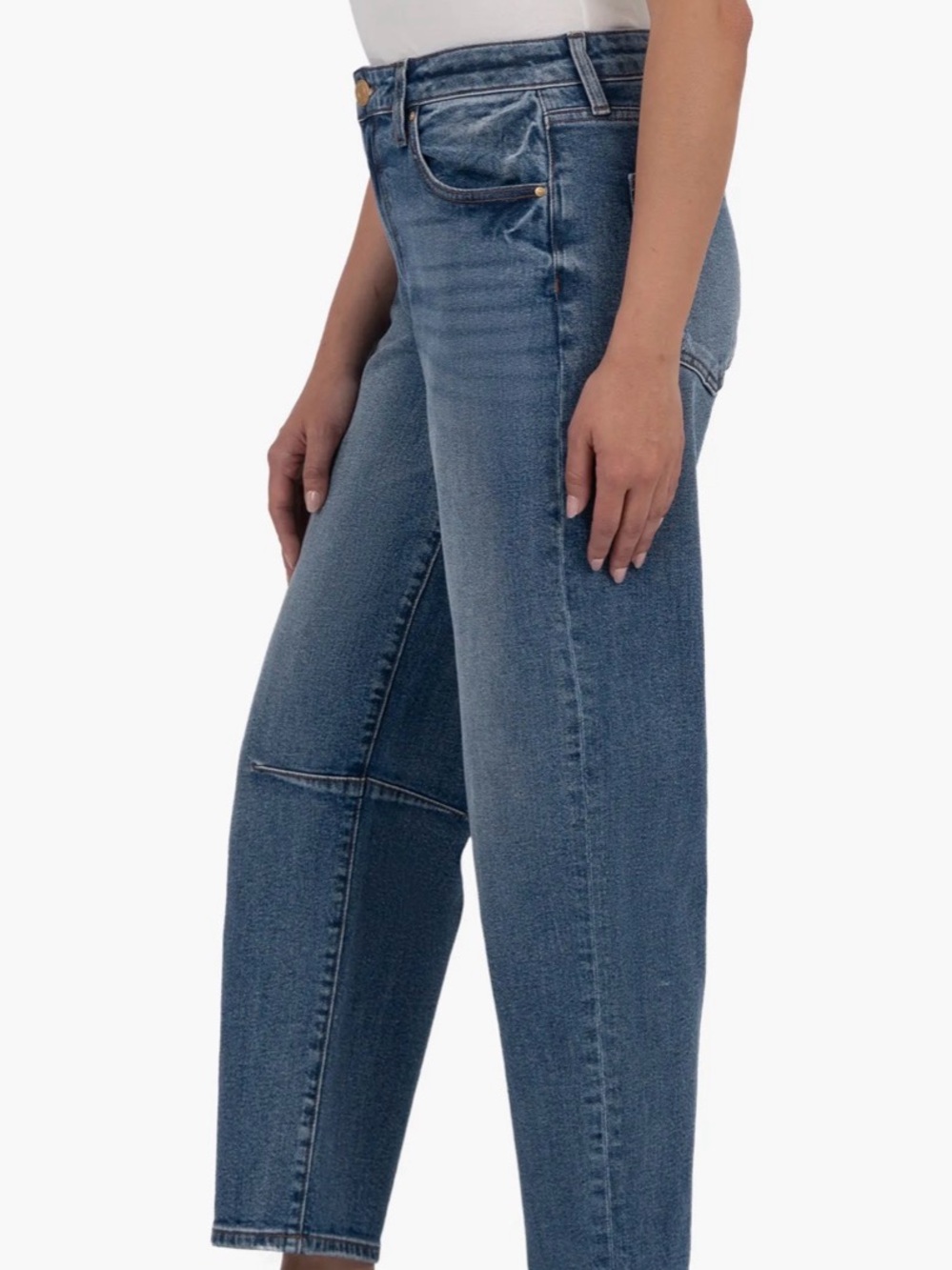 Kut from the Kloth Women's Slouchy Barrel Jeans - Medium Blue Wash